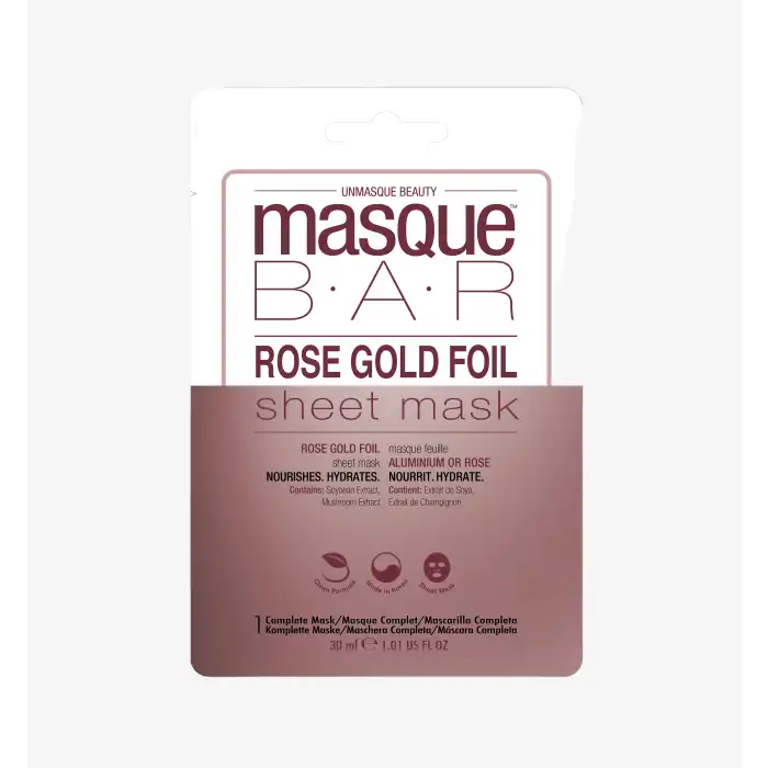 Rose Gold Foil Mascarilla Facial 30 ml - Masque Bar - Comparador de precios