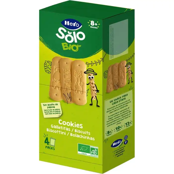 Solo BIO Galletas +8 Meses 160 gr - Hero Baby - Comparador de precios