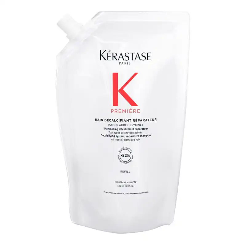 Bain Décalcifiant Réparateur Refill Pouch - 500 ml - Kérastase - Champú reparador y descalcificante para cabello dañado. - Kérastase - Comparador de precios