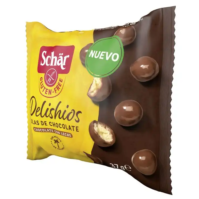 Delishios Bolas de Chocolate con Leche sin Gluten 37 gr - Dr Schär - Comparador de precios