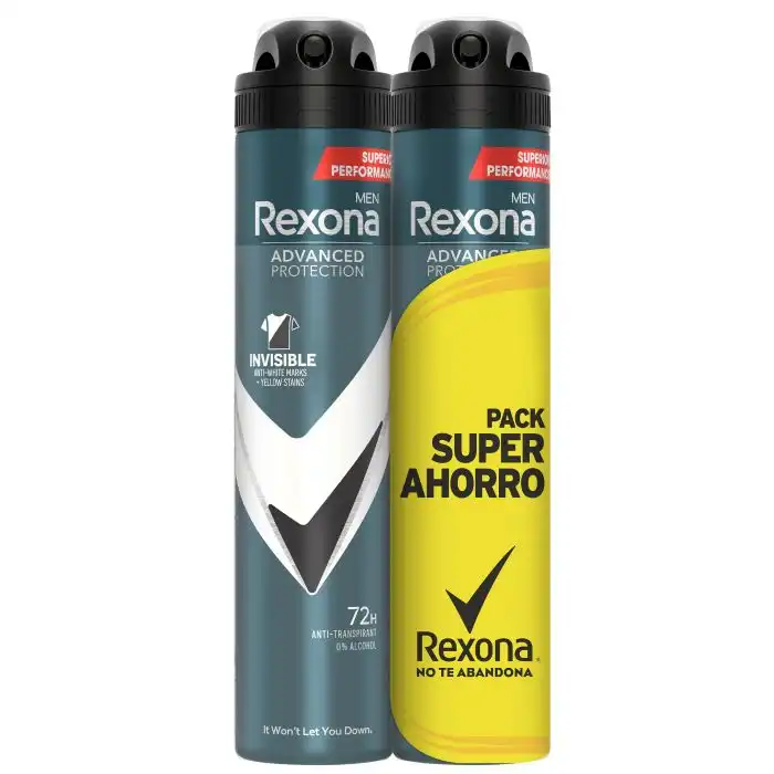 Desodorante Hombre Advanced Protection Invisible 200 ml - Rexona - Comparador de precios