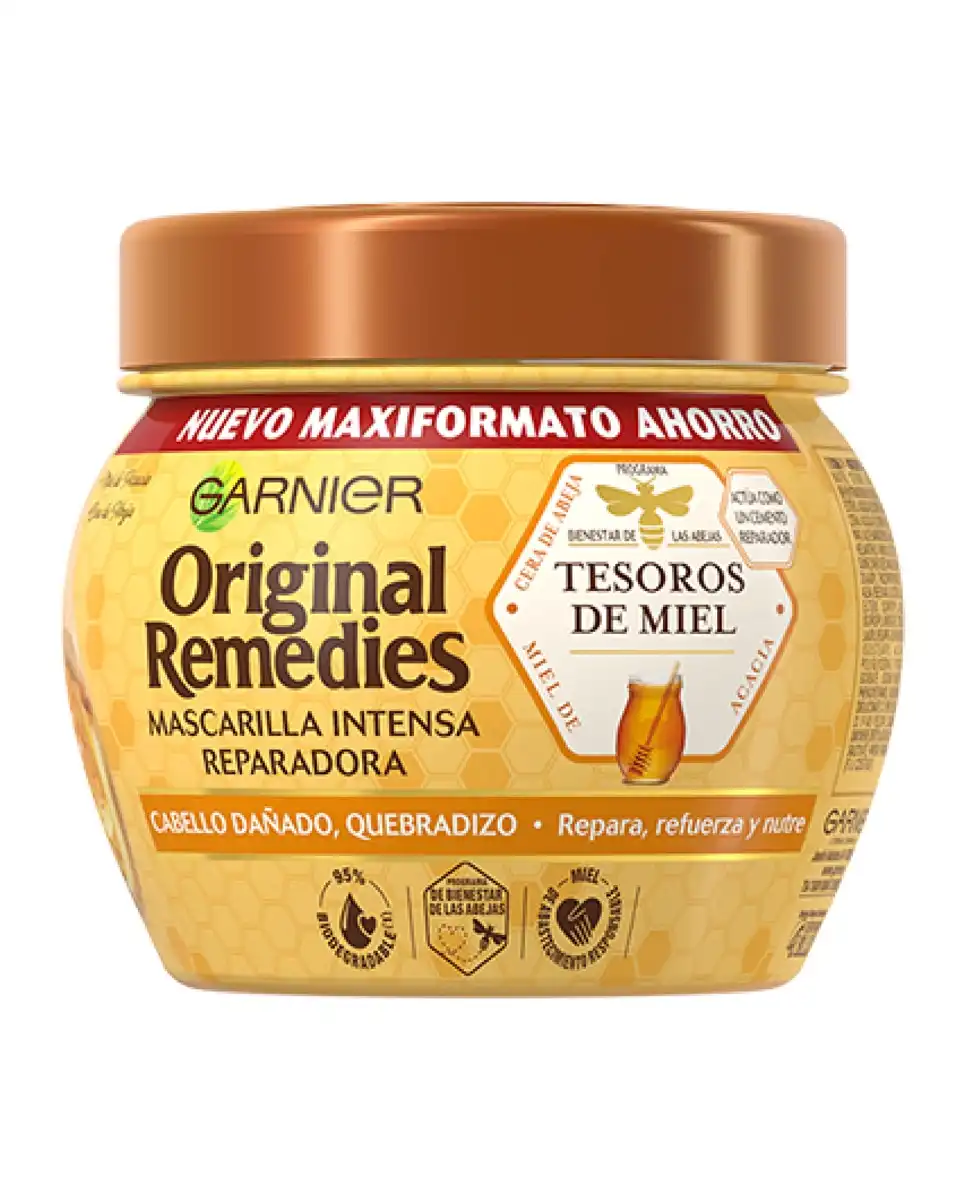 Garnier - Mascarilla Pelo Dañado Original Remedies Tesoros De Miel - Garnier - Comparador de precios
