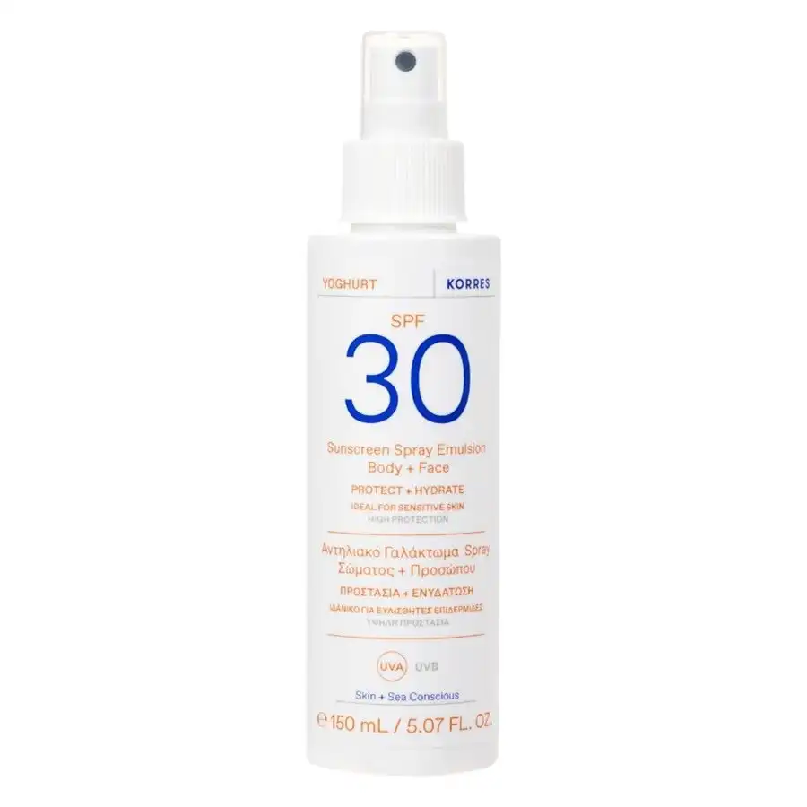 KORRES - Emulsión solar en spray de yogur para rostro y cuerpo SPF30 Protección solar 150 ml female - Korres - Comparador de precios