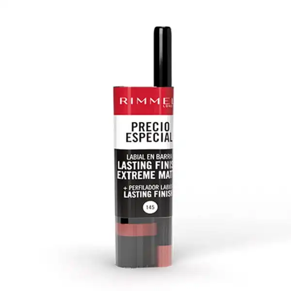 Lasting Finish Extreme Matte Lipstick + Lipliner Lasting Finish 145 - Rimmel London - Comparador de precios