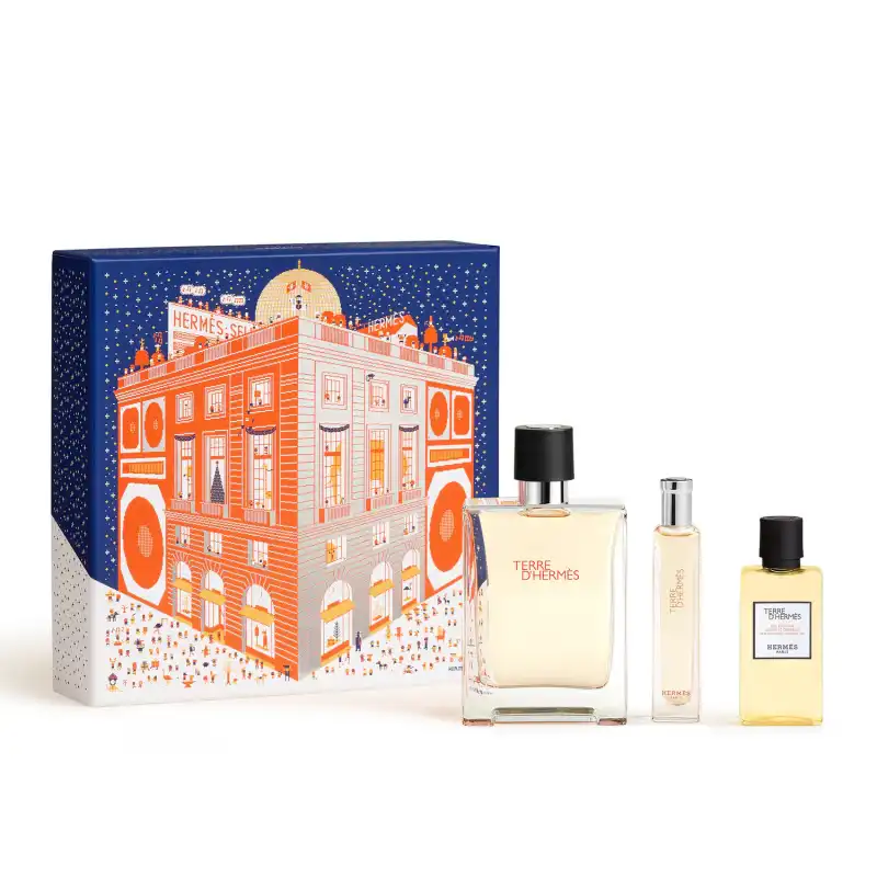 Set Terre D'hermès Eau De Toilette 100 Ml + Mini 15 Ml + Shower Gel 40 Ml - Hermès - Comparador de precios