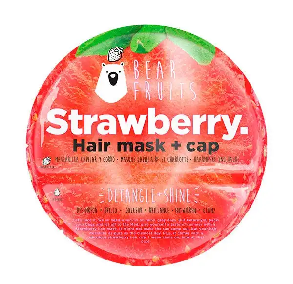 Strawberry Hair Mask + Cap - BEAR FRUITS - Comparador de precios