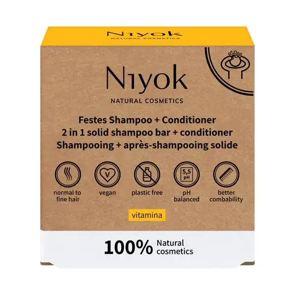 2in1 Solid Shampoo Bar + Conditioner Vitamina - Niyok - Comparador de precios