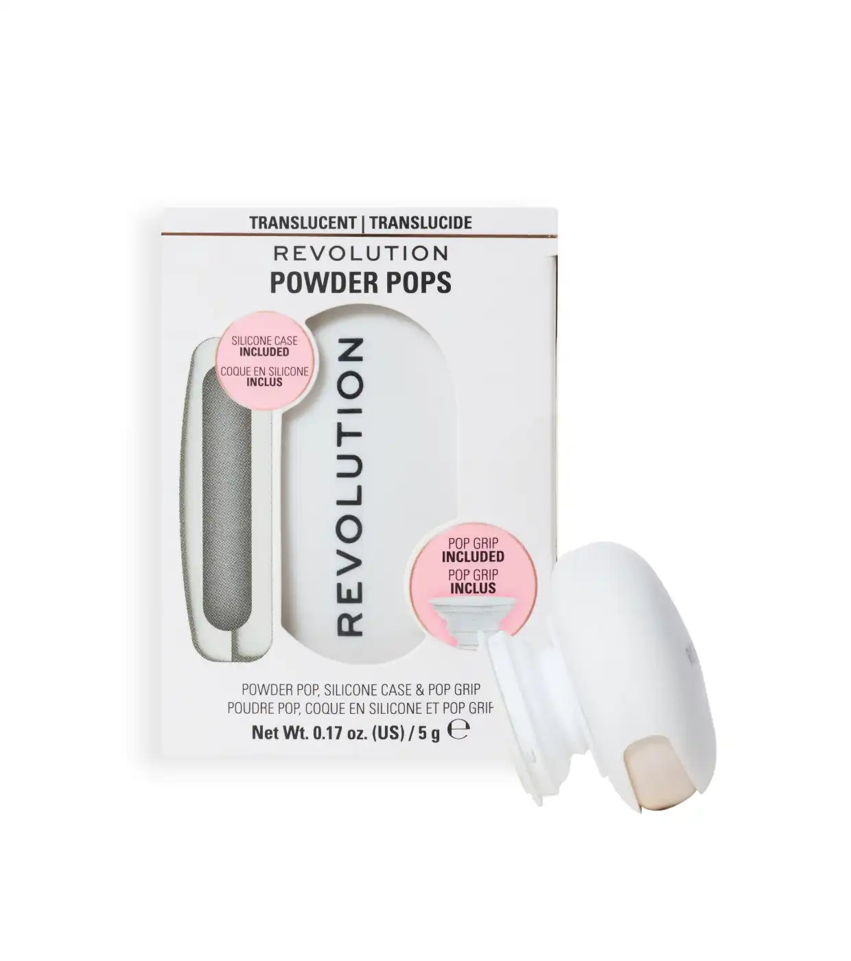 Makeup Revolution - Polvos compactos + Agarre adhesivo para el móvil Powder Pops - Translucent - Makeup Revolution - Comparador de precios