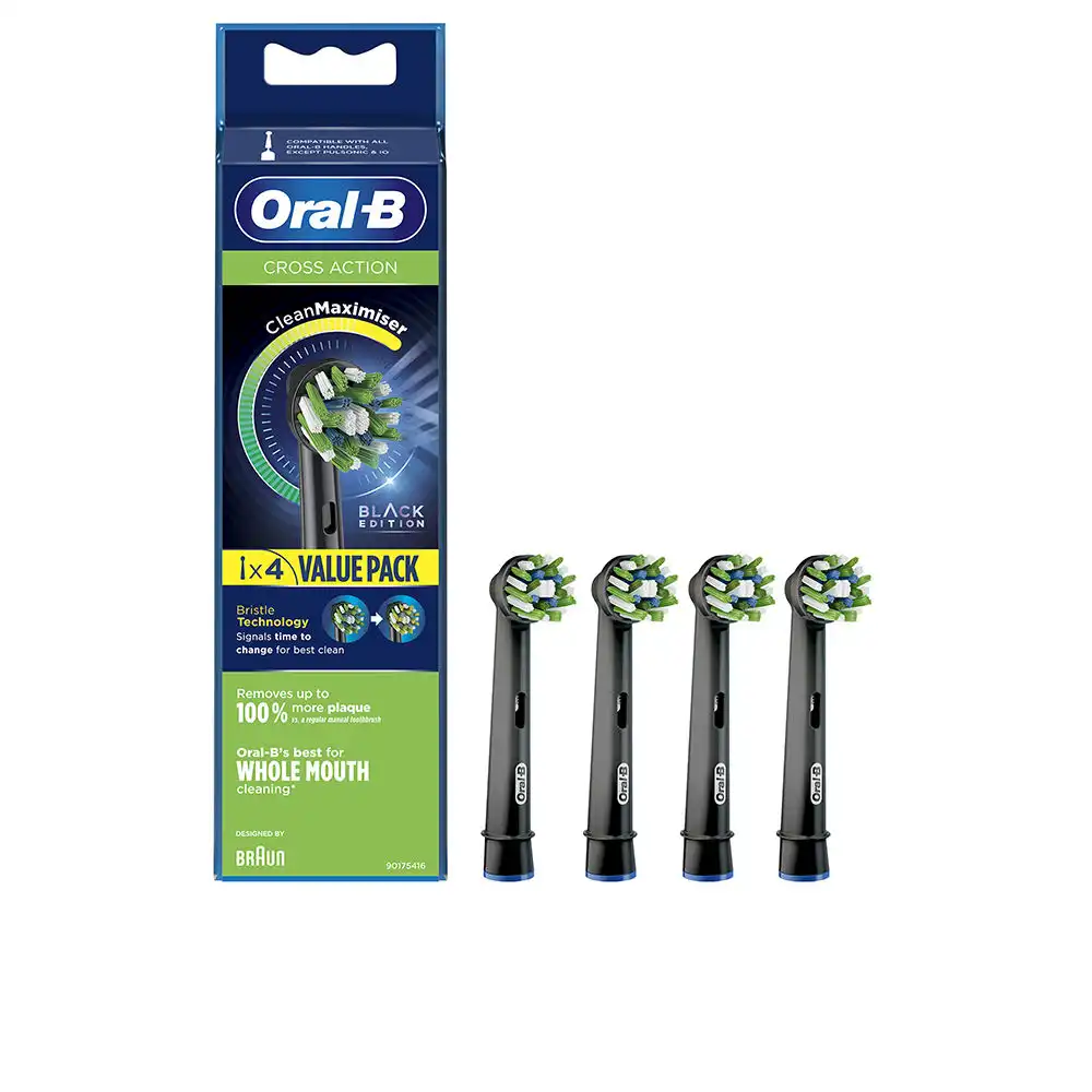 Cross Action cabezales #negro 4 u - Oral-B - Comparador de precios