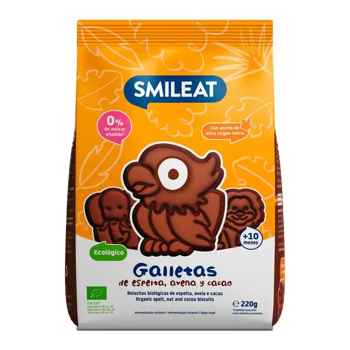 Galleta Cacao Eco 220 gr - SMILEAT - Comparador de precios