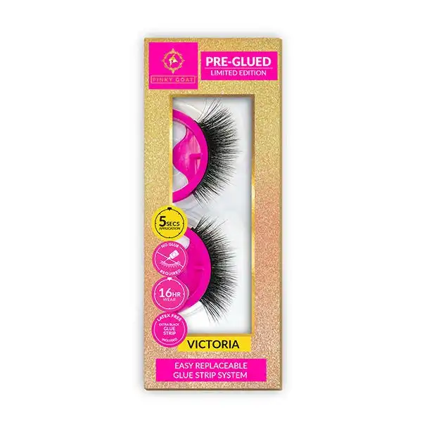 Pre-Glued False Eyelashes Victoria - Pinky Goat - Comparador de precios