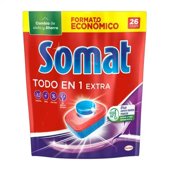 Somat Todo en 1 Extra 26 und Pastillas Lavavajillas - Somat - Comparador de precios