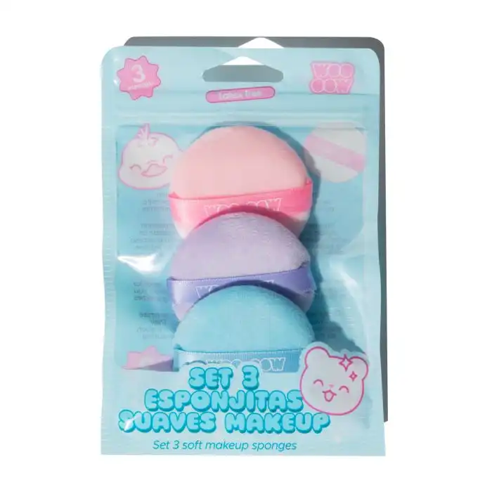 ¡34% DTO! Set 3 Esponjitas Suaves Make Up 12 gr - Woo oow - Comparador de precios