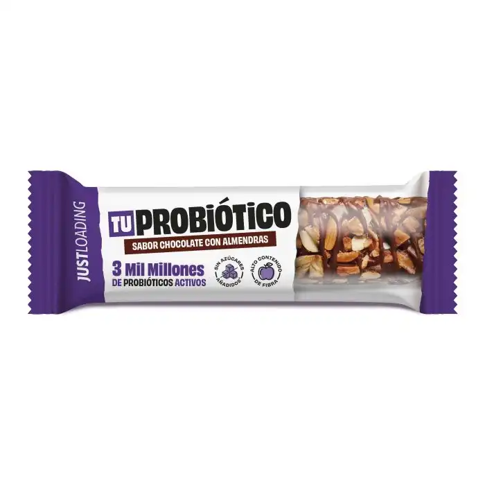 Barrita Tuprobiótico Choco-Almendras 50 gr - Just Loading - Comparador de precios
