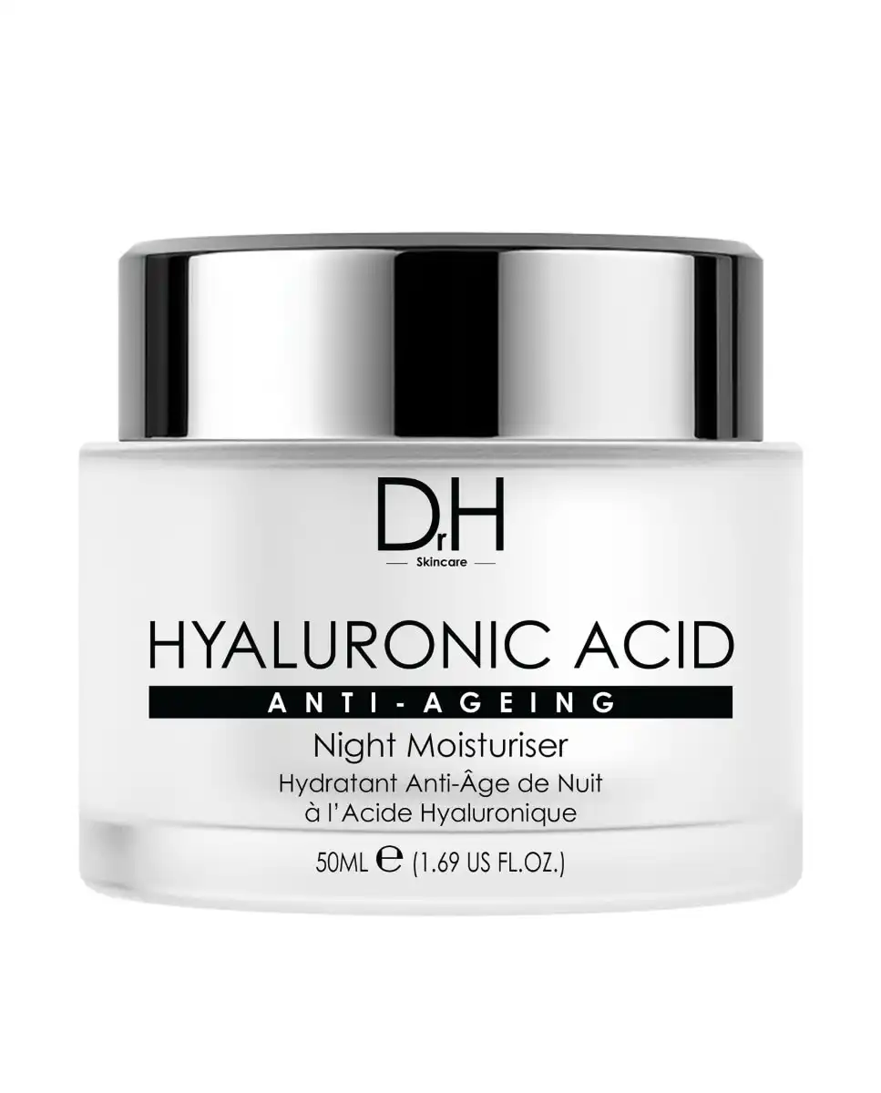 Crema hidratante de noche con ácido hialurónico Dr H 50ml 700 - Skin Chemists - Comparador de precios