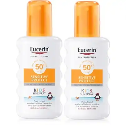 Eucerin Eucerín Duplo Kids Sun Spray Sensitive Protect FPS 50+, 200 ml - Eucerin - Comparador de precios