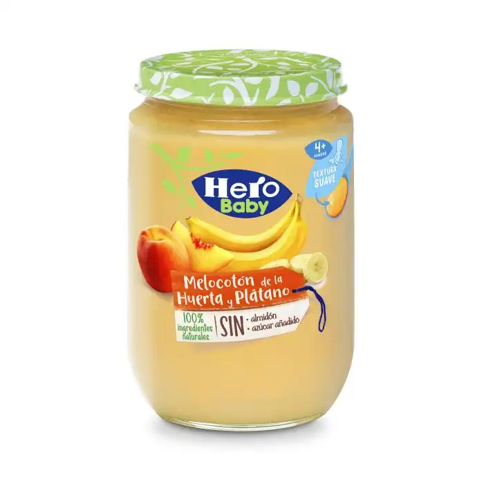 Potito de Melocotón de la Huerta y Plátano 190 ml - Hero Baby - Comparador de precios
