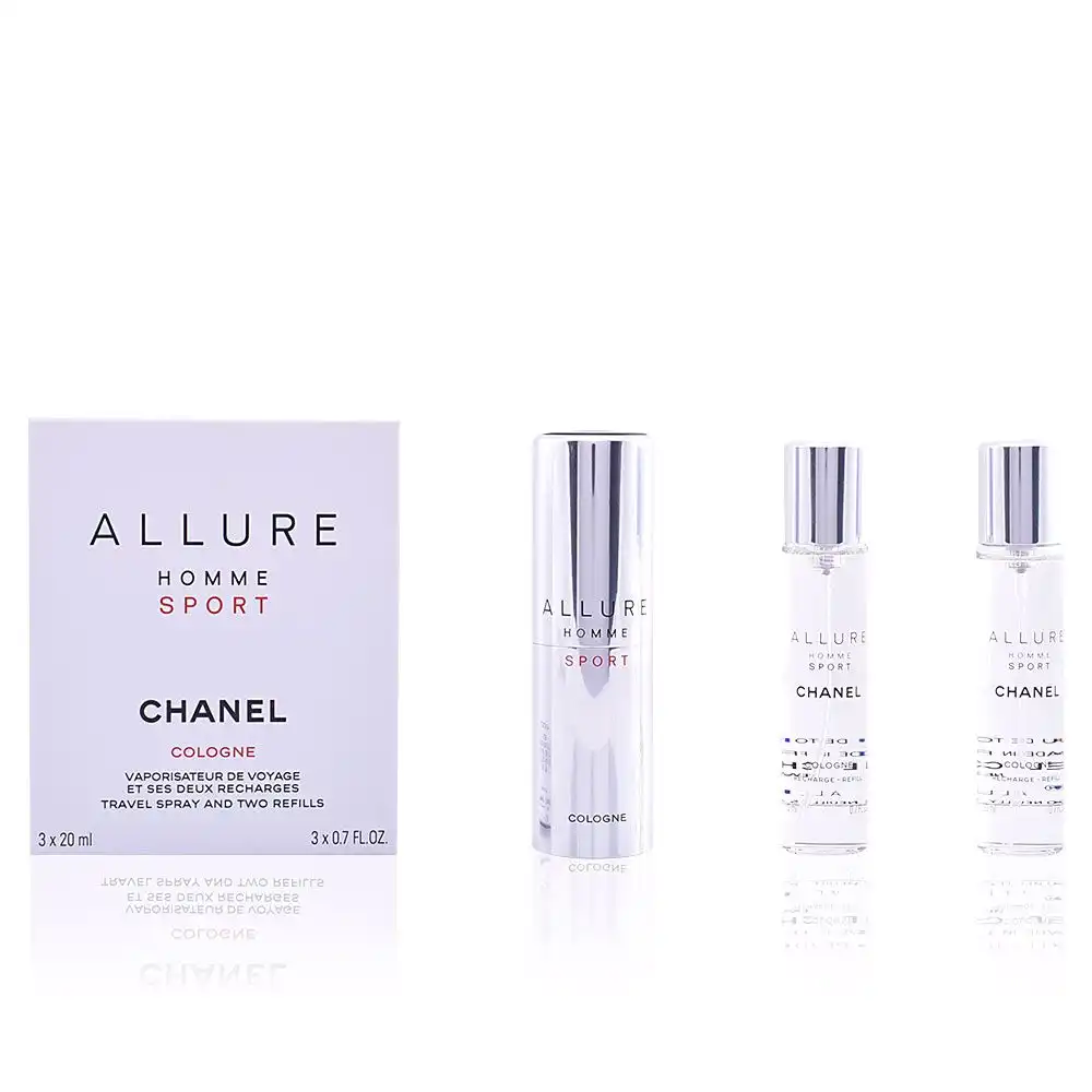 Allure Homme Sport Cologne eau de toilette vaporizador de viaje y 2 recargas 3 x 20 ml - Chanel - Comparador de precios