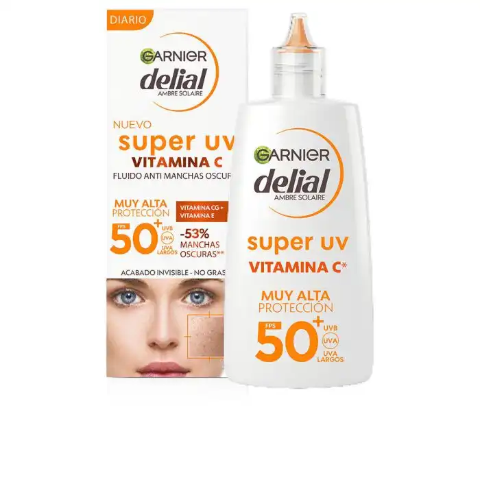 Delial Super UV Vitamina C FPS50+ Crema Facial Fluida Anti-Manchas 40 ml - Garnier - Comparador de precios