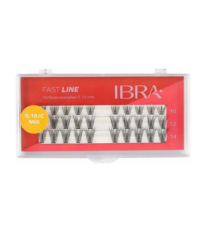 Ibra - Pestañas postizas individuales Fast Line 0.10 C - Mix de tamaños - Ibra - Comparador de precios