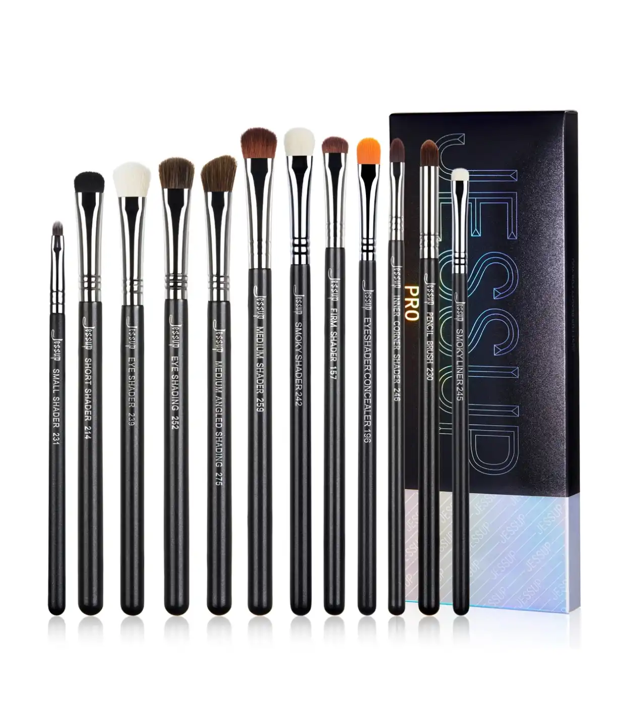 Jessup Beauty - Set de pinceles PRO 12pcs - T339: Black/Silver - Jessup Beauty - Comparador de precios