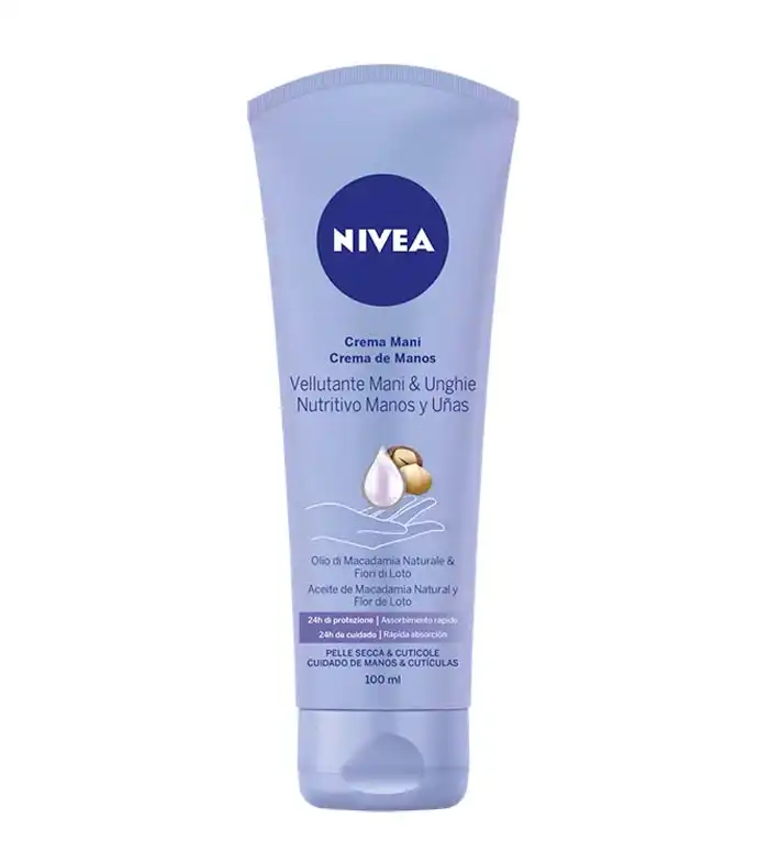 Nivea - Crema de manos nutritiva para manos y uñas - Aceite de macadamia natural y flor de loto - Nivea - Comparador de precios