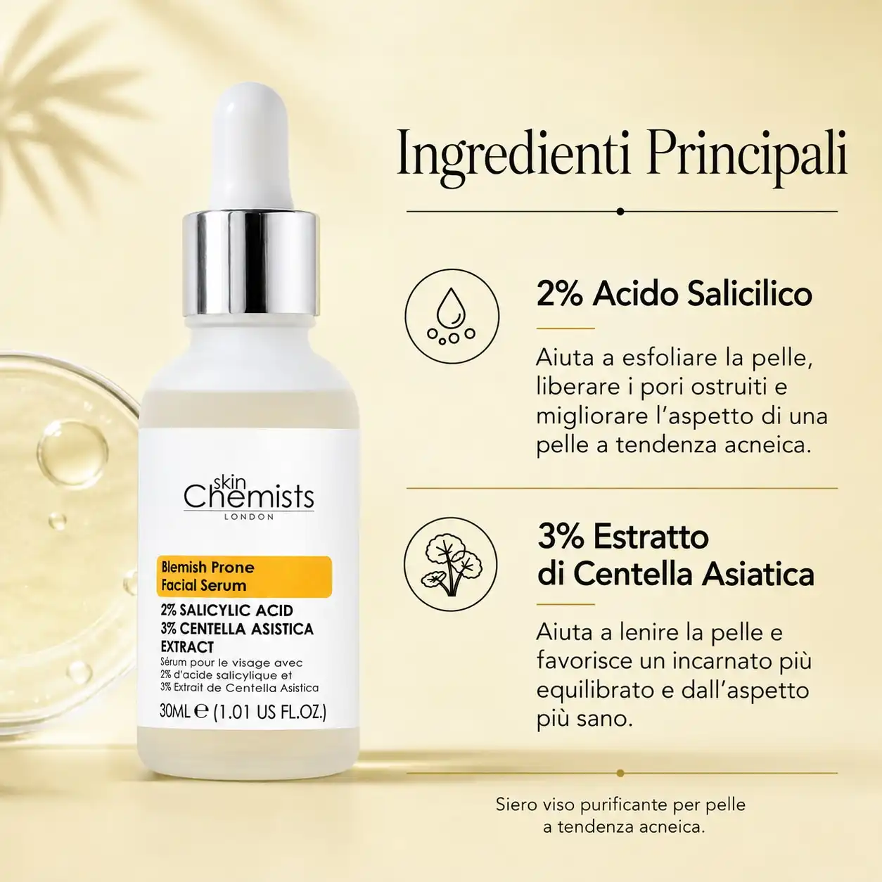 Piel con Tendencia a Imperfecciones Suero antienvejecimiento 30 ml - skinChemists - Comparador de precios