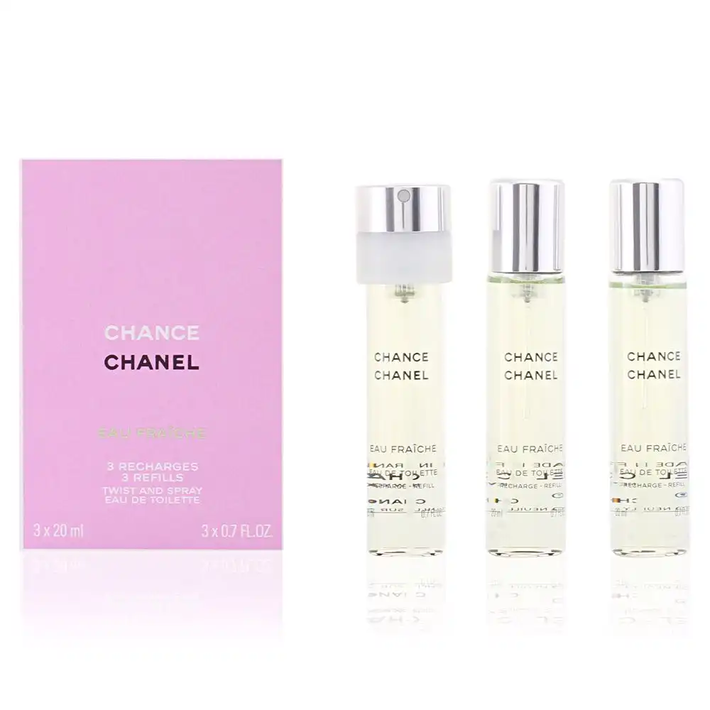 Chance Eau Fraiche eau de toilette vaporizador twist & spray 3 recargas 3 x 20 ml - Chanel - Comparador de precios