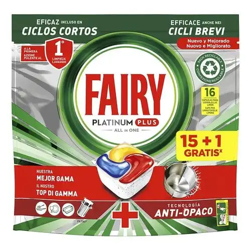 Fairy Platinum Plus All In One Limón 16 und Capsulas Lavavajillas - Fairy - Comparador de precios