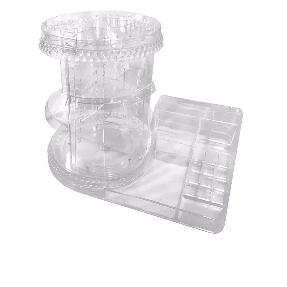 Organizador Maquillaje girarotio con estantes #transparente 1 u - Iko - Comparador de precios