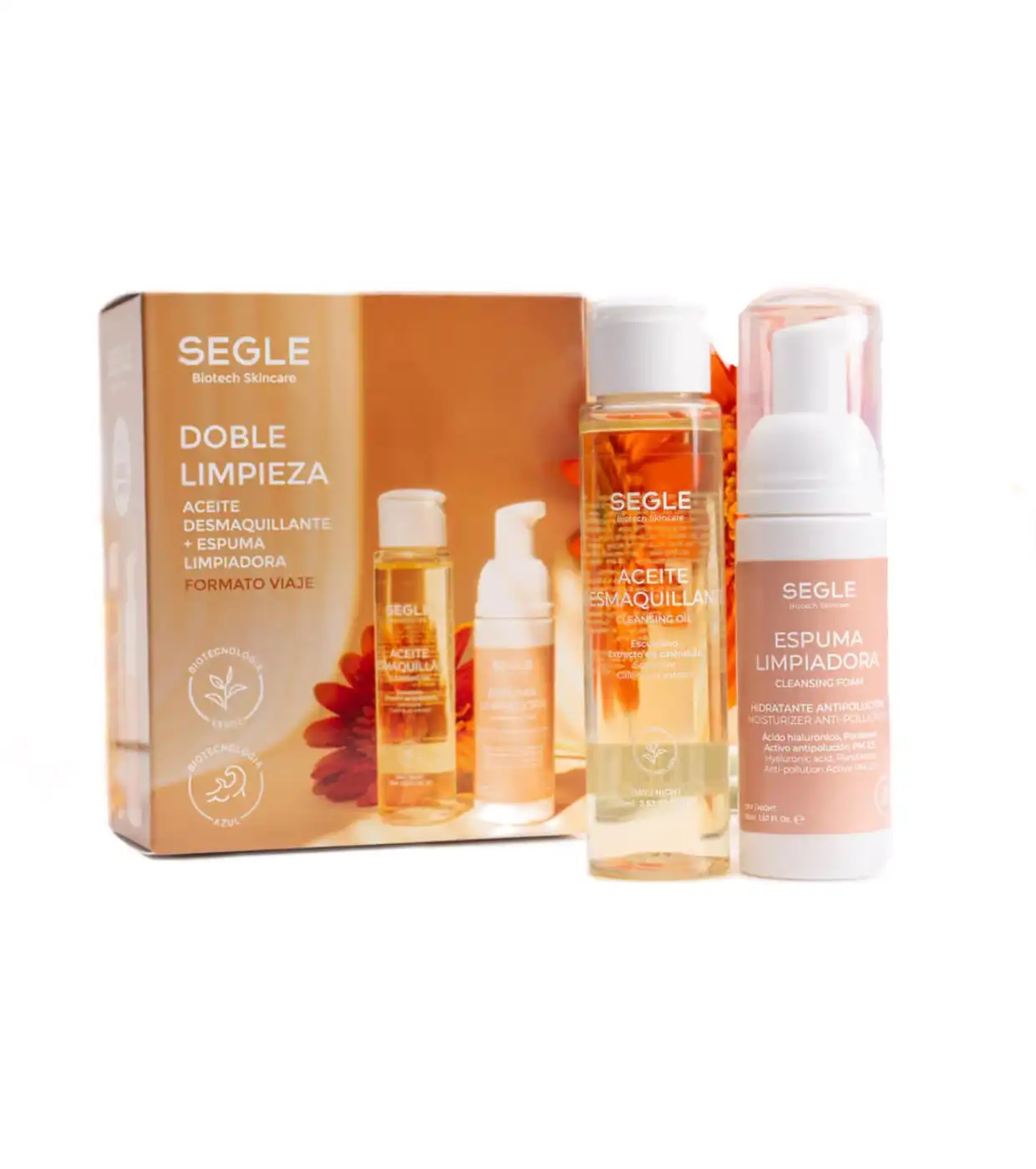 SEGLE - Pack doble limpieza mini aceite desmaquillante + espuma limpiadora - Segle - Comparador de precios