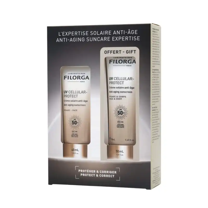 Set Uv Cellular-protect Spf50 Rostro 40ml + Rostro Y Cuerpo 50ml De Regalo - Filorga - Comparador de precios
