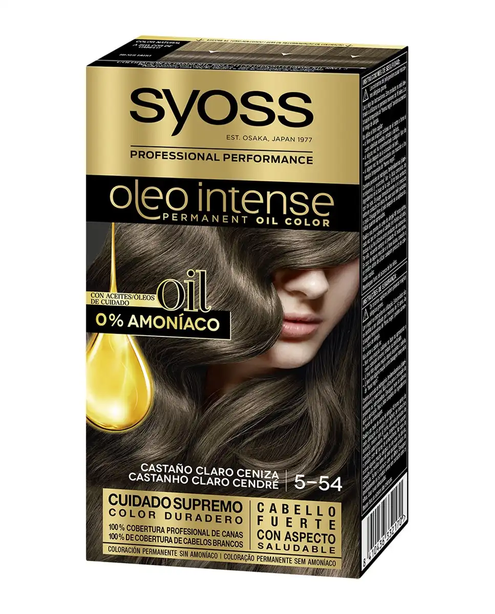 Syoss - Coloración Permanente Sin Amoníaco Oleo Intense Castaño Claro Ceniza - Syoss - Comparador de precios