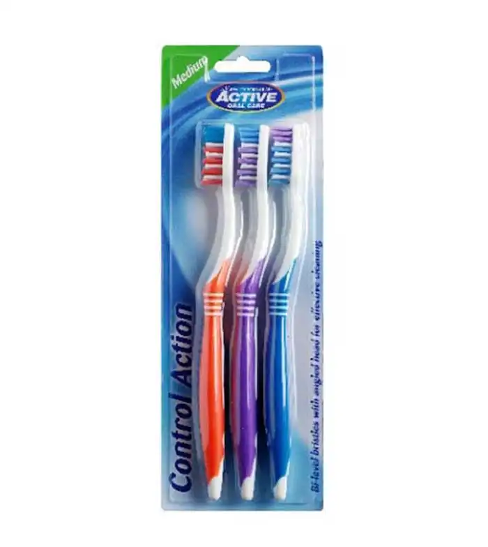Beauty Formulas - Pack de 3 cepillos de dientes Control Action - Beauty Formulas - Comparador de precios