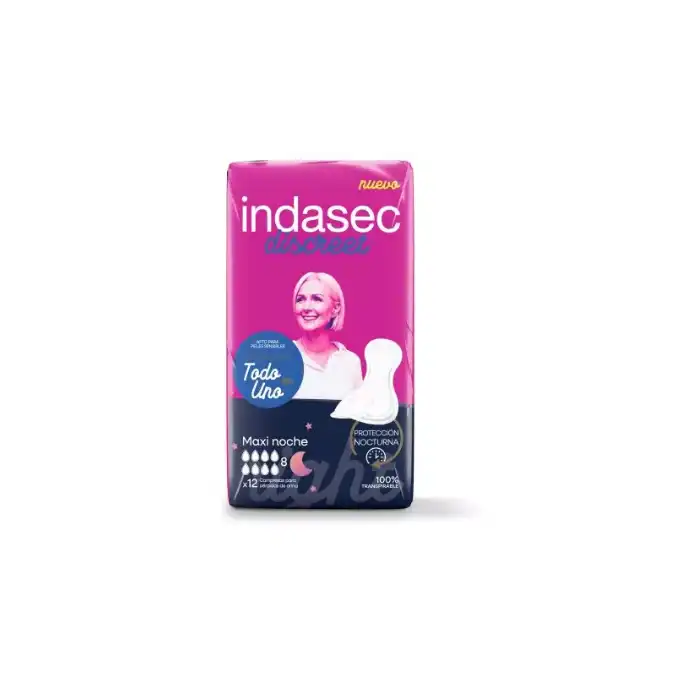 Compresas Discreet Maxi Noche  Indasec - Indasec - Comparador de precios