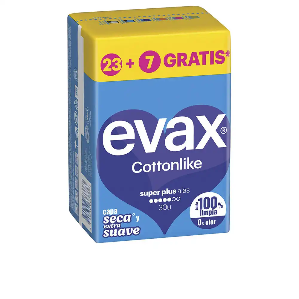 Evax Cottonlike compresas super plus alas 30 u - EVAX - Comparador de precios