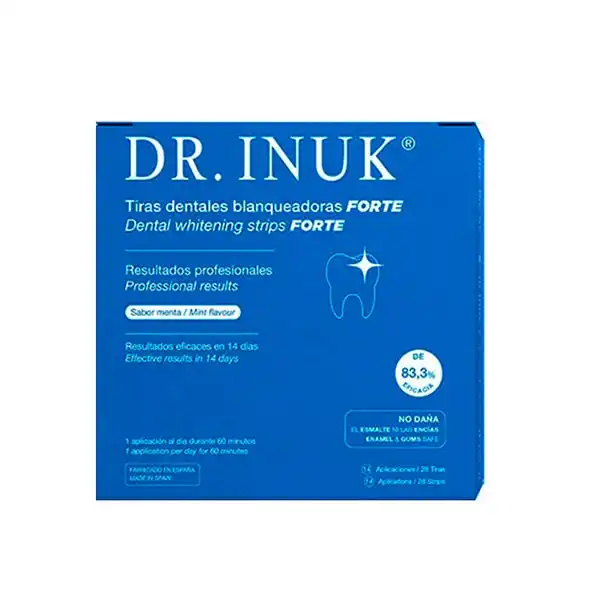Tiras Dentales Blanqueadoras Forte 14Ud - DR. INUK - Comparador de precios