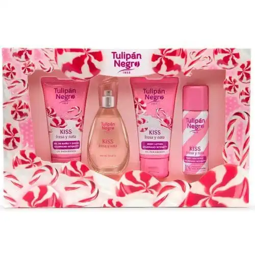 Tulipan Negro Kiss Fresa y Nata Estuche 50 ml Agua de Colonia - Tulipan Negro - Comparador de precios