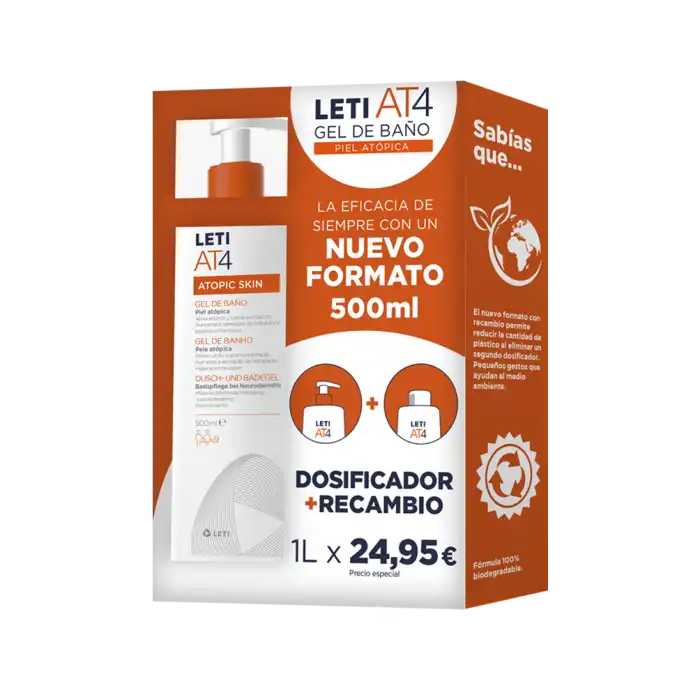 AT4 Gel de Baño + Recambio 1000 ml - Leti - Comparador de precios