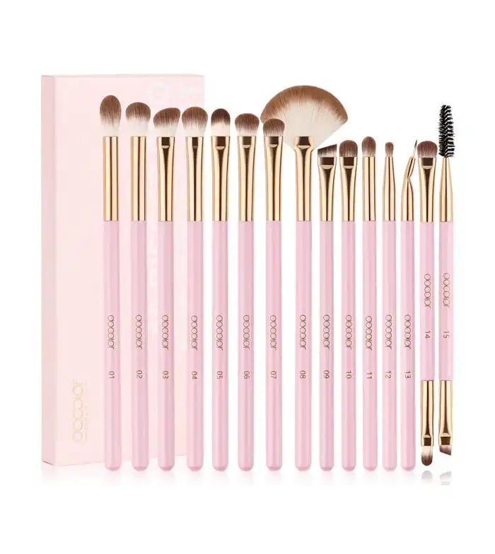 Docolor - Set de pinceles para ojos Soft Pink Pro (15 piezas) - Docolor - Comparador de precios