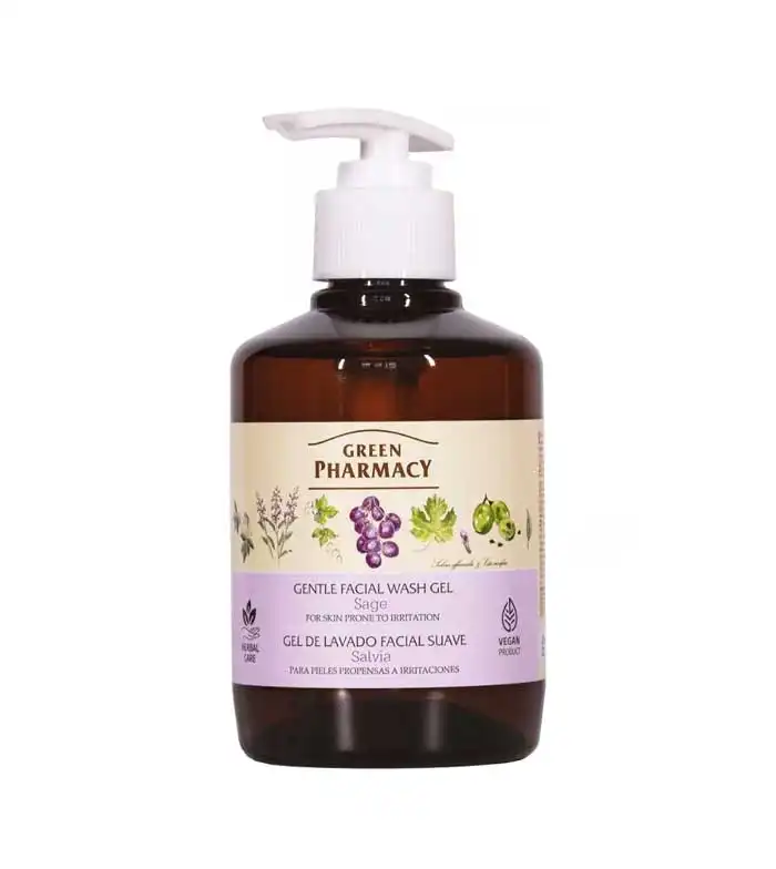Green Pharmacy - Gel de lavado facial suave para pieles propensas a irritaciones - Salvia - Green Pharmacy - Comparador de precios