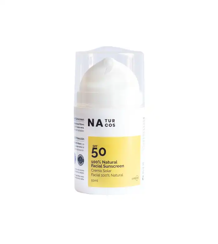 Naturcos - Crema solar facial 100% natural SPF50 - Naturcos - Comparador de precios