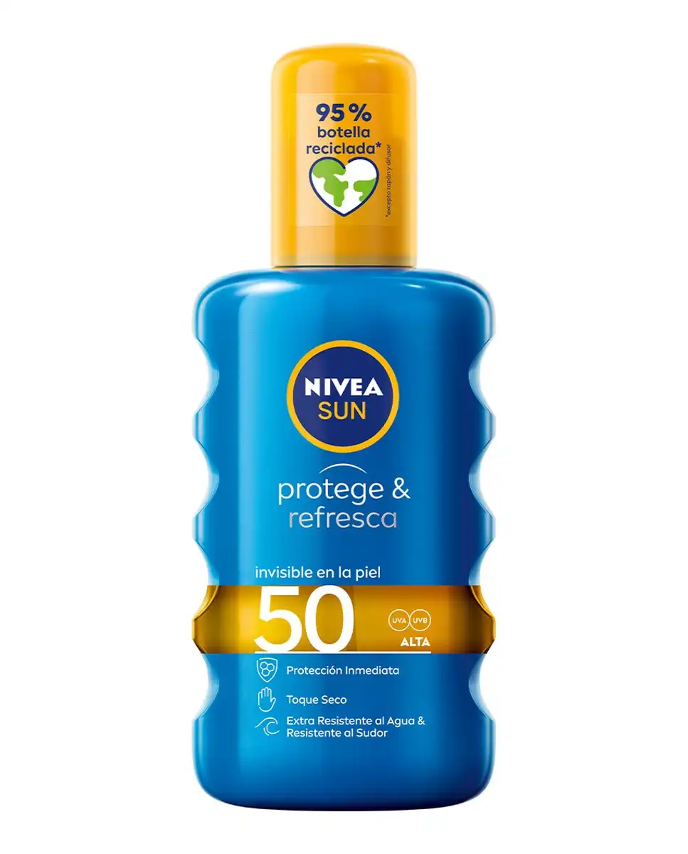NIVEA - Spray Solar Protege & Refresca Toque Seco SPF 50 Sun - Nivea - Comparador de precios