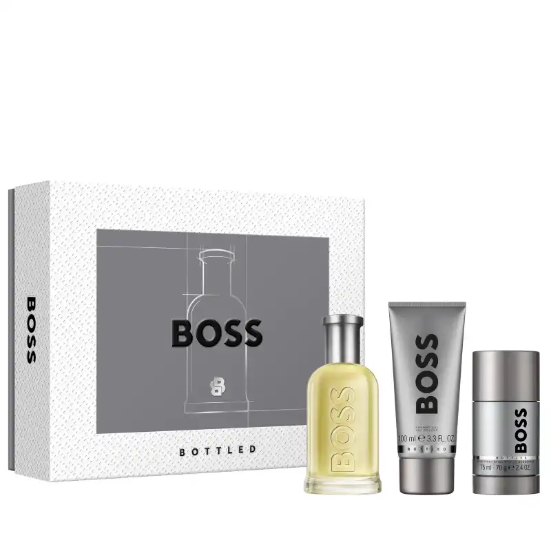 Set Boss Bottled Eau De Toilette 100 Ml + Gel De Ducha 100 Ml + Desodorante 75 Ml - Hugo Boss - Comparador de precios