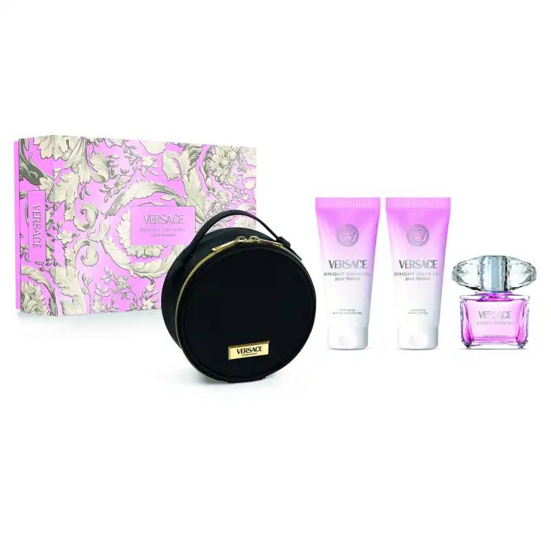 Set Bright Crystal Eau De Toilette 90 Ml + Shower Gel 100 Ml + Body Lotion 100 Ml - Versace - Comparador de precios