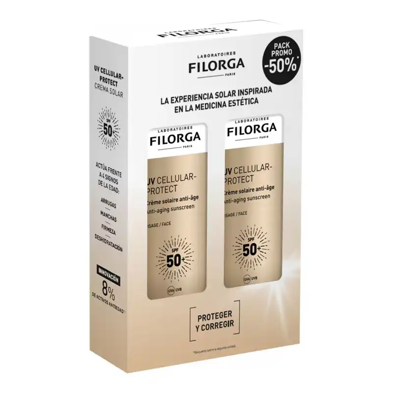 Set Crema Solar Uv Cellular-protect Spf50+ Promo -50% En La Segunda Unidad - Filorga - Comparador de precios