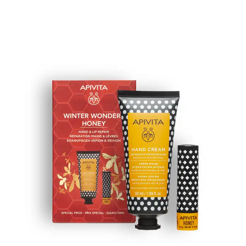 Set Reparación Crema De Manos Rica 50ml + Bálsamo Labial Con Miel 4.4g - Apivita - Comparador de precios