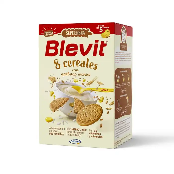 Blevit Superfibra 8 Cereales y Galleta 500 gr - Ordesa - Comparador de precios
