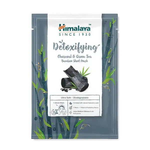 Detoxifying Charcoal & Green Tea Bamboo Sheet Mask - Himalaya - Comparador de precios