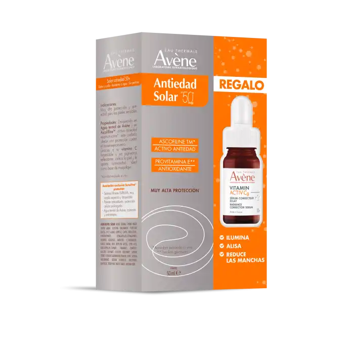 Eau Thermale Pack Solar Crema Antiedad + Mini Serum Vitamin Activ Cg - Avène - Comparador de precios